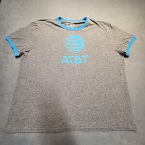 AT&T Employee Shirt Mens 3XL Gray Short Sleeve Crew Neck Graphic